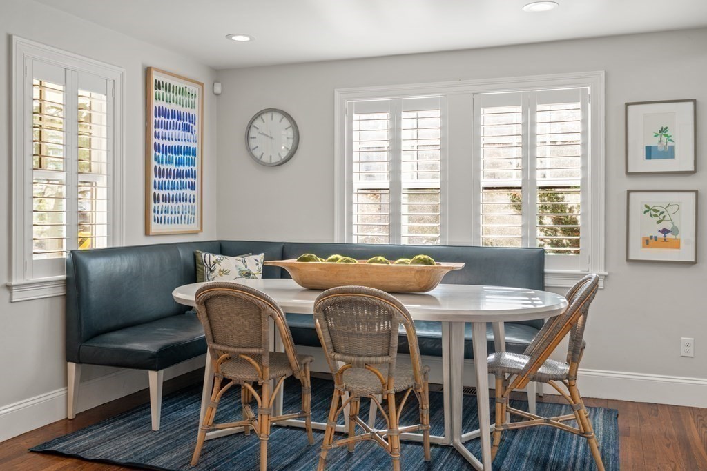 15 Old Town Road Wellesley, MA 02481 - Photo 6 of 30 a view of a dining room with furniture window and wooden floor
