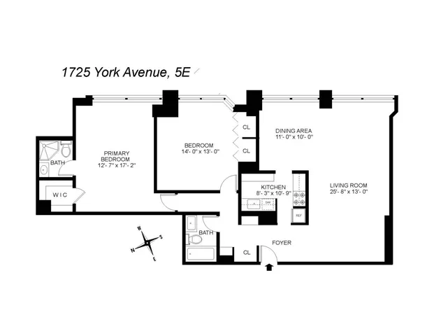 $1,050,000 | 1725 York Avenue, Unit 5E | Upper East Side