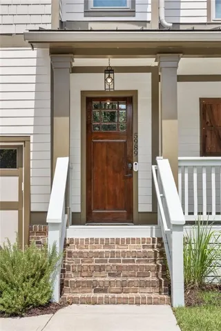 a view of front door of house