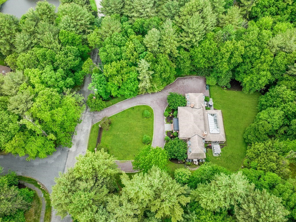 55 Scotch Pine Road Weston, MA 02493 - Photo 37 of 39 an aerial view of a house with a yard basket ball court and outdoor seating