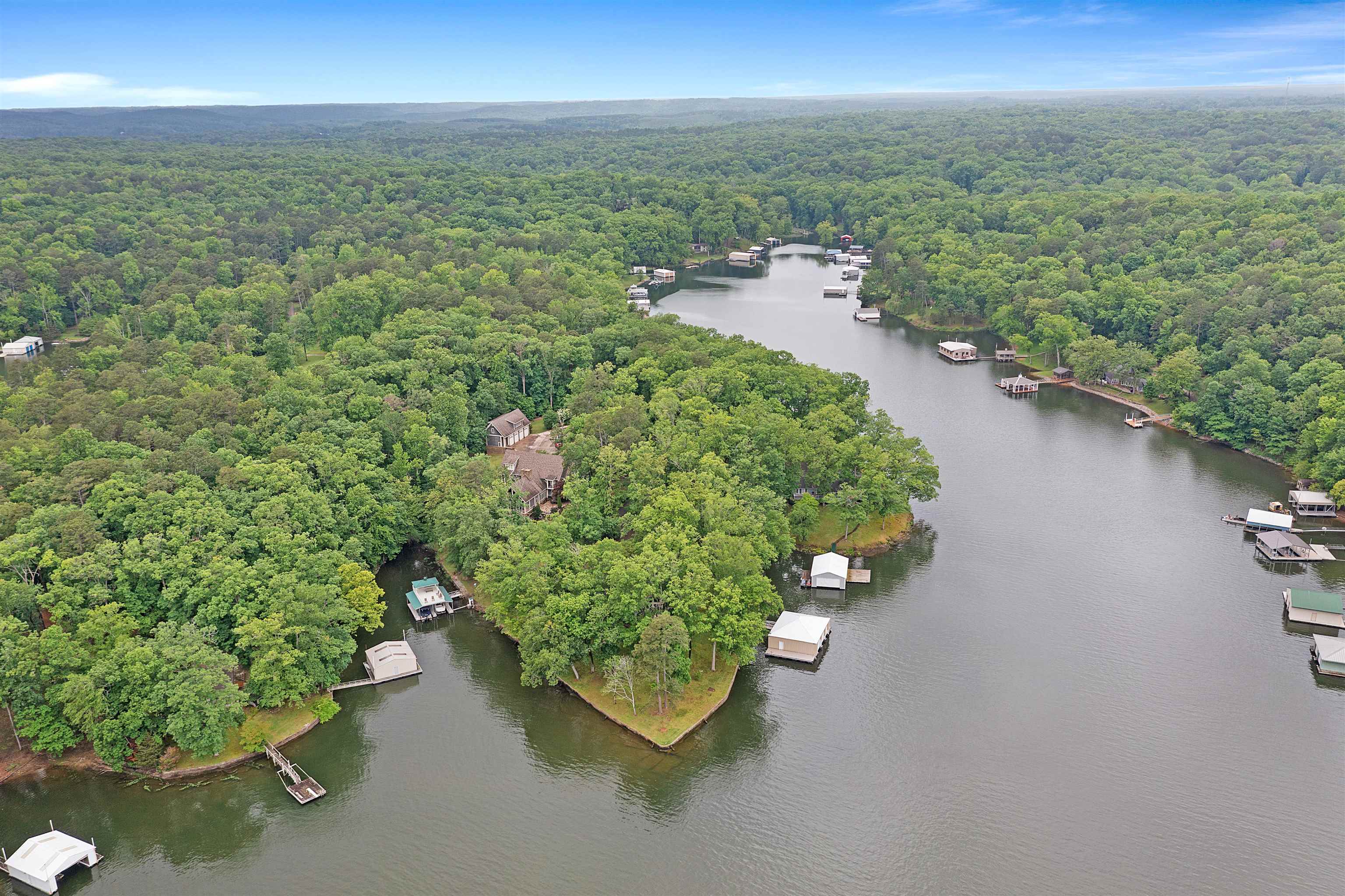 25 Caney Hollow Road Counce, TN 38326 - Photo 40 of 40 Bird's eye view of a heavily wooded area and a nearby body of water