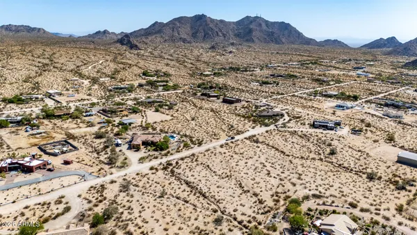 a view of a large mountains in the city