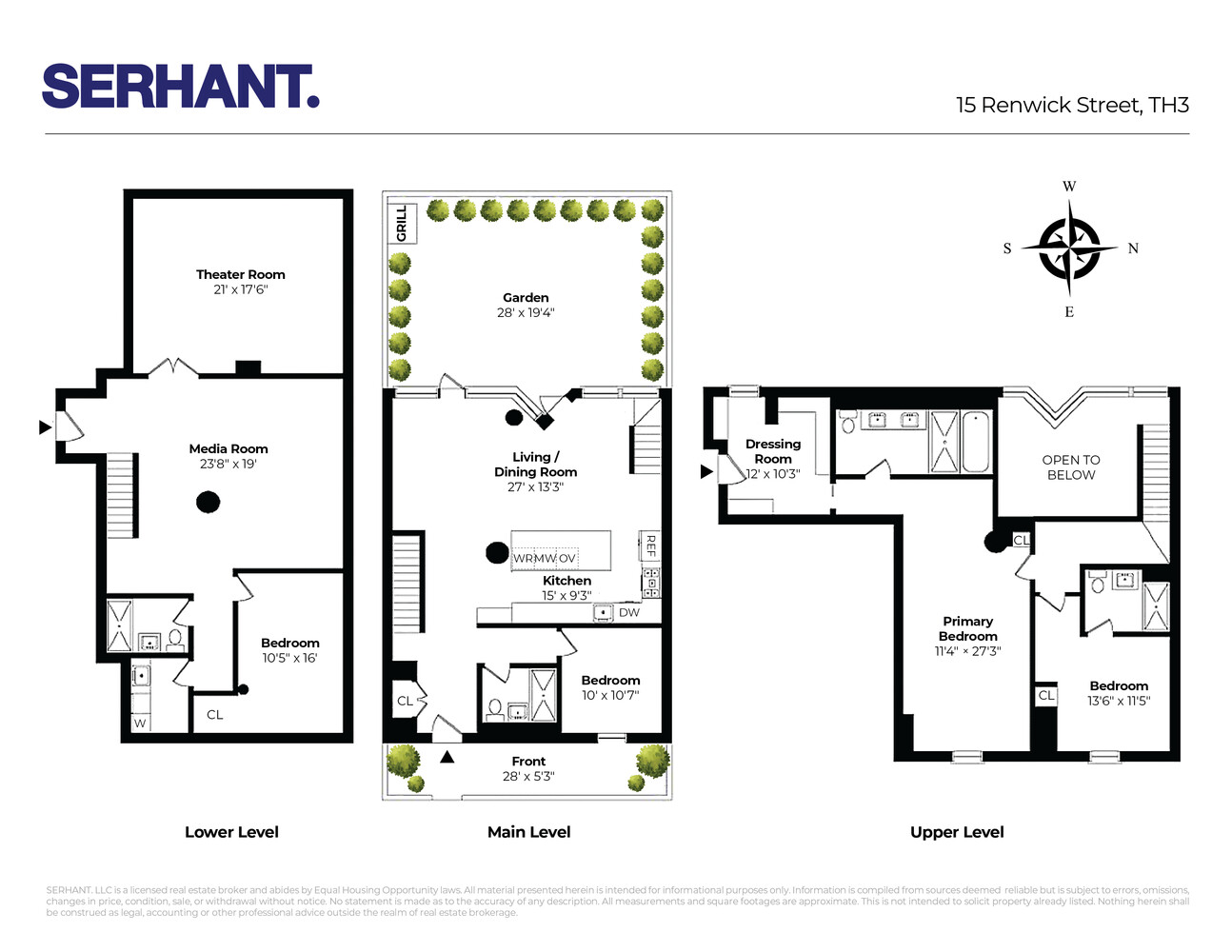 15 Renwick Street, Unit TH3 Manhattan, NY 10013 - Photo 28 of 28 a picture of a floor plan