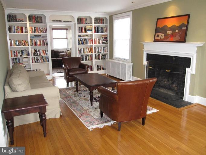 1349 Locust Road Northwest Washington, DC 20012 - Photo 6 of 25 Formal Living Room with Fireplace & built-ins