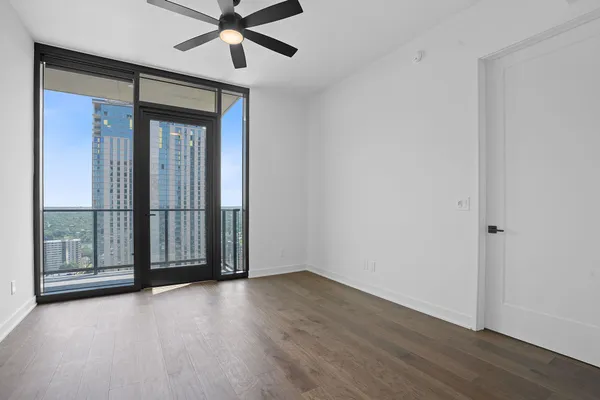 a view of entryway with wooden floor