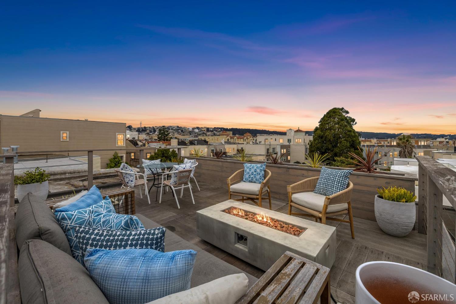 3641 Webster Street San Francisco, CA 94123 - Photo 3 of 52 a view of a terrace with furniture and a potted plant