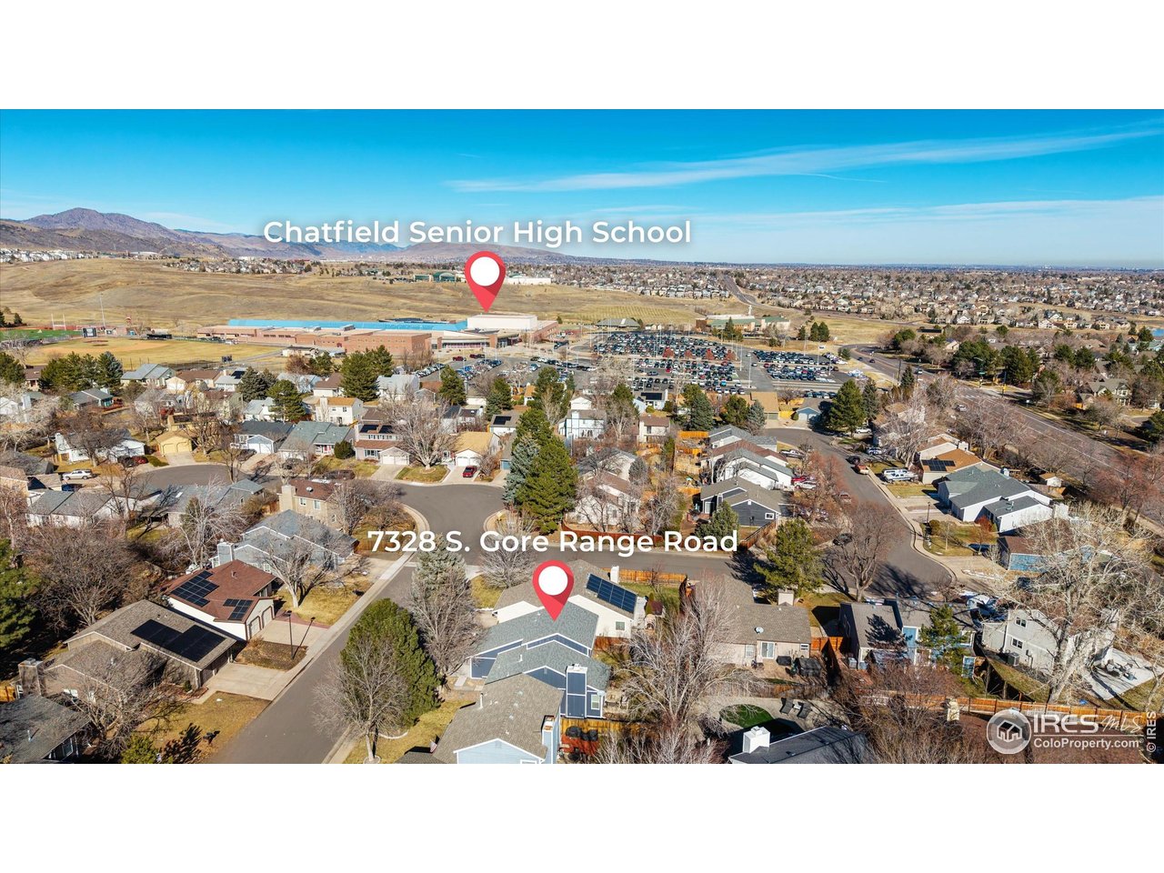 7328 South Gore Range Road Littleton, CO 80127 - Photo 35 of 38 a view of city and ocean