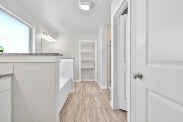 a view of a walk in closet