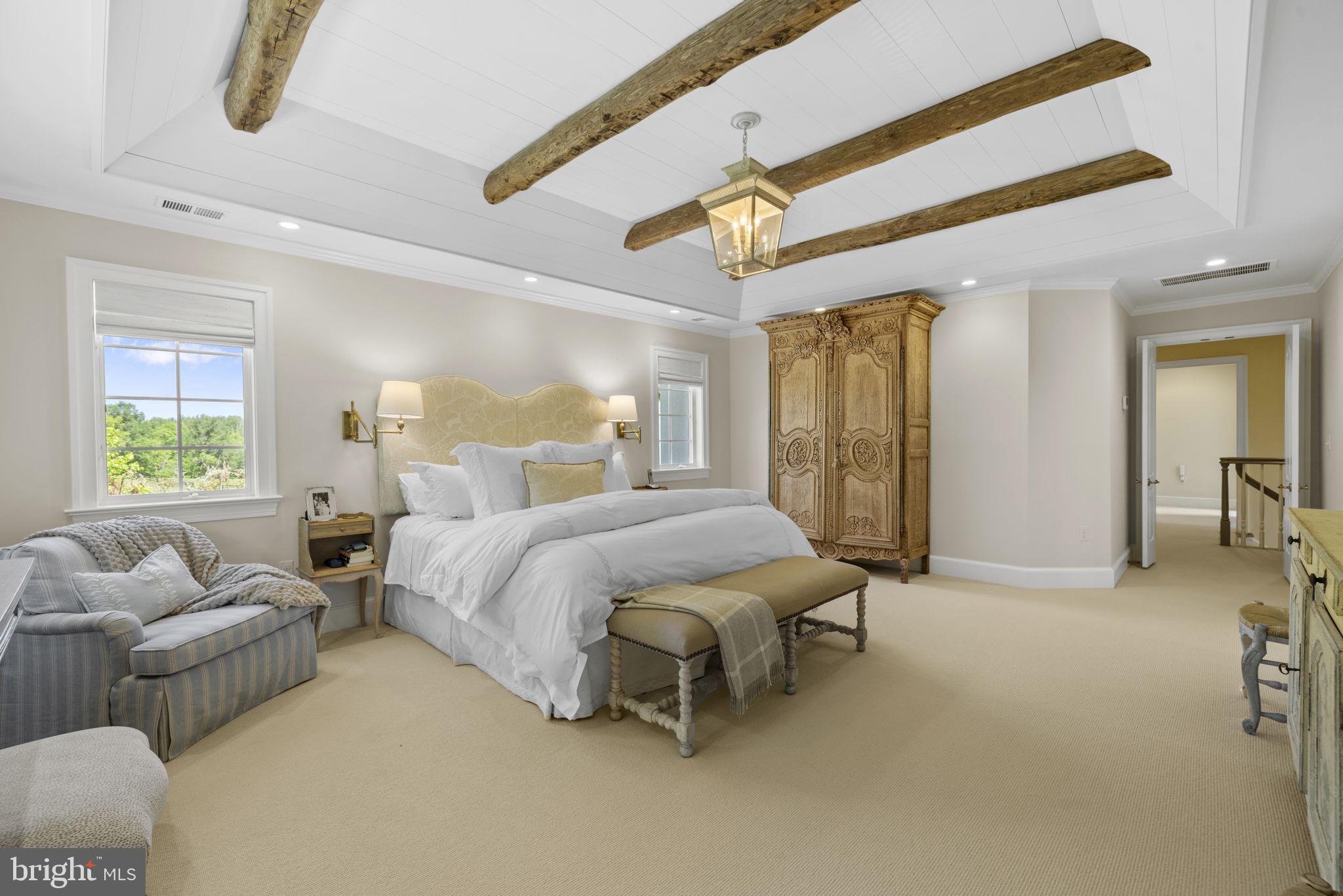 36190 Turkey Roost Road Middleburg, VA 20117 - Photo 38 of 88 a spacious bedroom with a bed and a couch