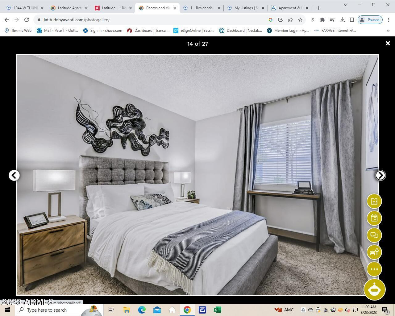 1944 West Thunderbird Road, Unit 2 Phoenix, AZ 85023 - Photo 5 of 14 a picture of a bedroom with a bed and a window