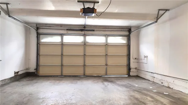 a view of a garage