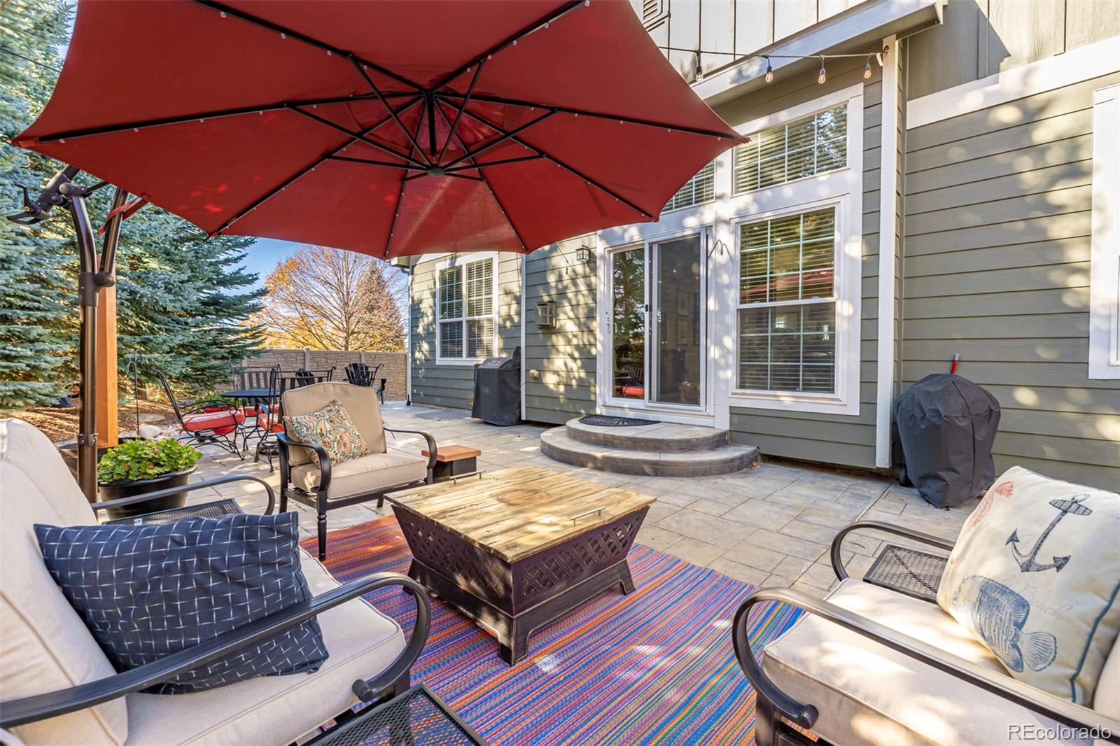 14704 Eagle River Loop Broomfield, CO 80023 - Photo 27 of 30 a outdoor space with patio the couches and a umbrella
