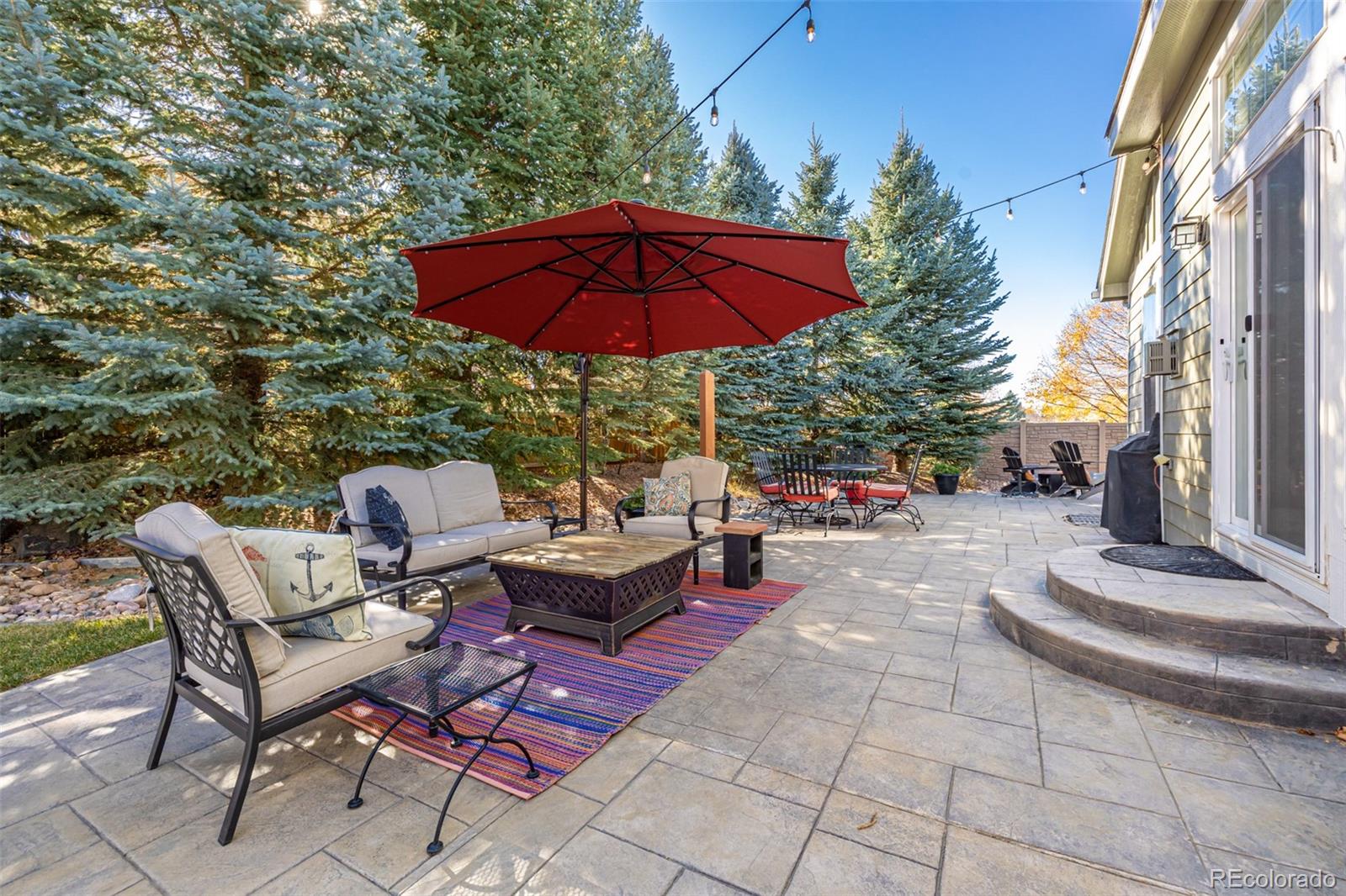 14704 Eagle River Loop Broomfield, CO 80023 - Photo 28 of 30 a view of backyard with outdoor seating and trees