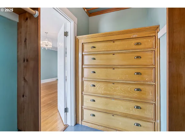 a view of a closet area