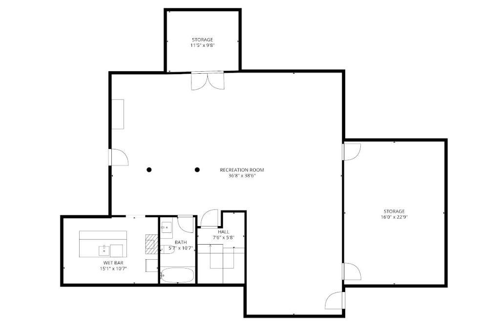 560 North Boulder Ridge Drive Lake Geneva, WI 53147 - Photo 60 of 61 FLOOR PLAN BASEMENT