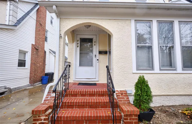 a front view of a house with balcony