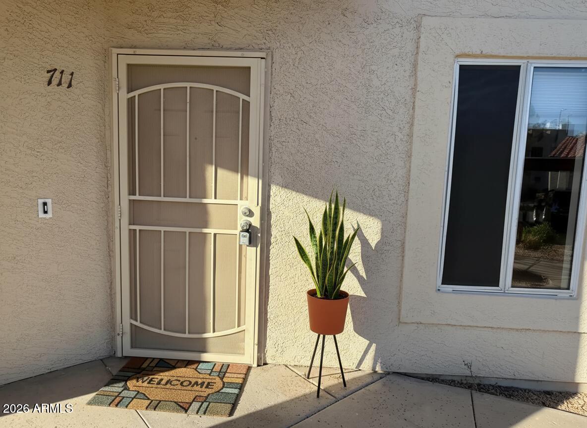 7101 West Beardsley Road, Unit 711 Glendale, AZ 85308 - Photo 2 of 33 a potted plant sitting on a table and chair
