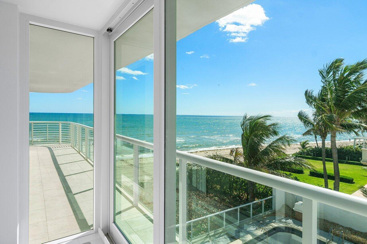 3505 South Ocean Boulevard, Unit 4S Highland Beach, FL 33487 - Photo 28 of 48 a view of a balcony
