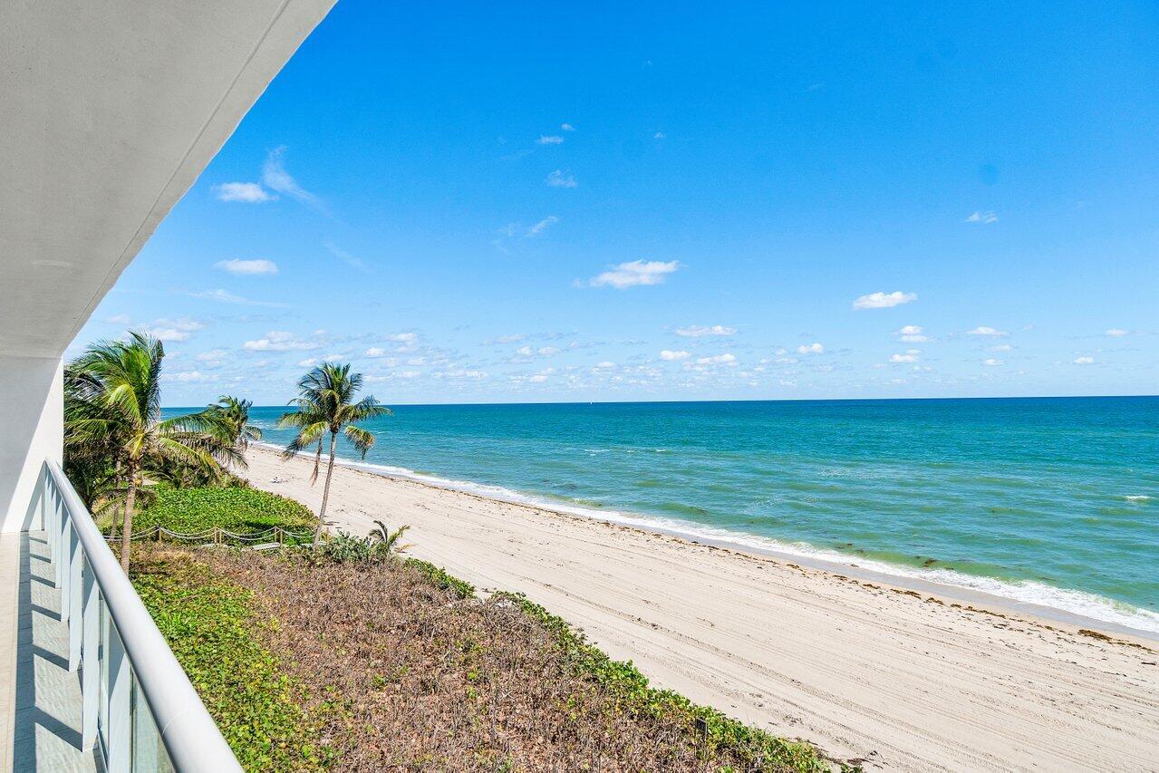 3505 South Ocean Boulevard, Unit 4S Highland Beach, FL 33487 - Photo 46 of 48 a view of an ocean from a balcony