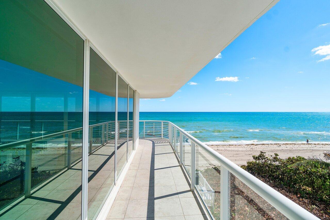 3505 South Ocean Boulevard, Unit 4S Highland Beach, FL 33487 - Photo 47 of 48 a view of balcony with ocean view