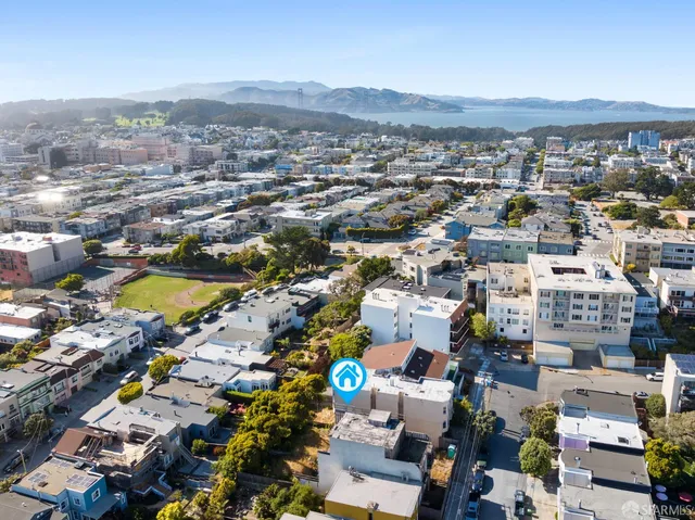 an aerial view of a city
