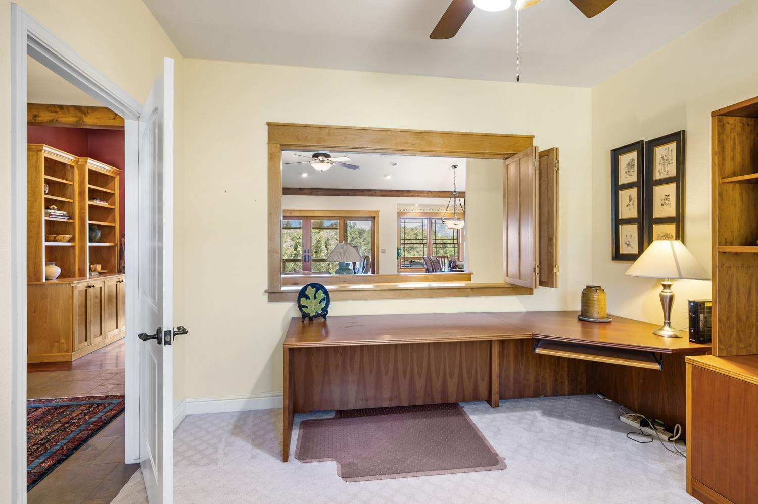 620 Smith Flat Road Angels Camp, CA 95222 - Photo 23 of 57 Office with Shutters to Great Room