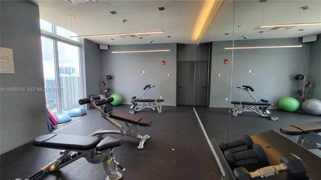 a room with furniture