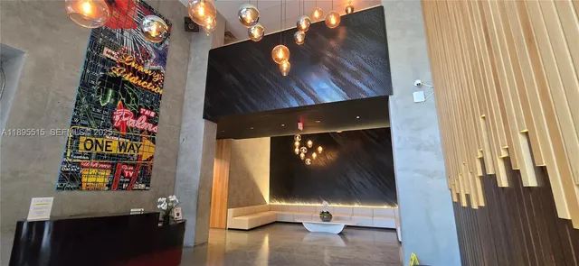 a living room with furniture and a couch