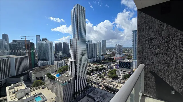 a view of city from balcony