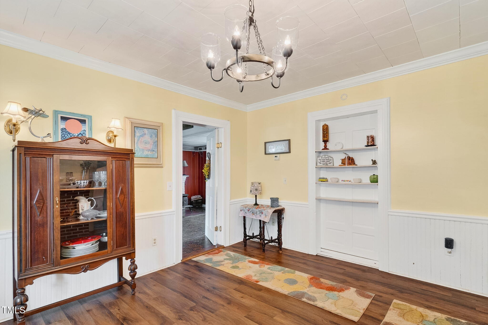 301 2nd Street Spring Hope, NC 27882 - Photo 14 of 49 a view of a livingroom with wooden floor and closet