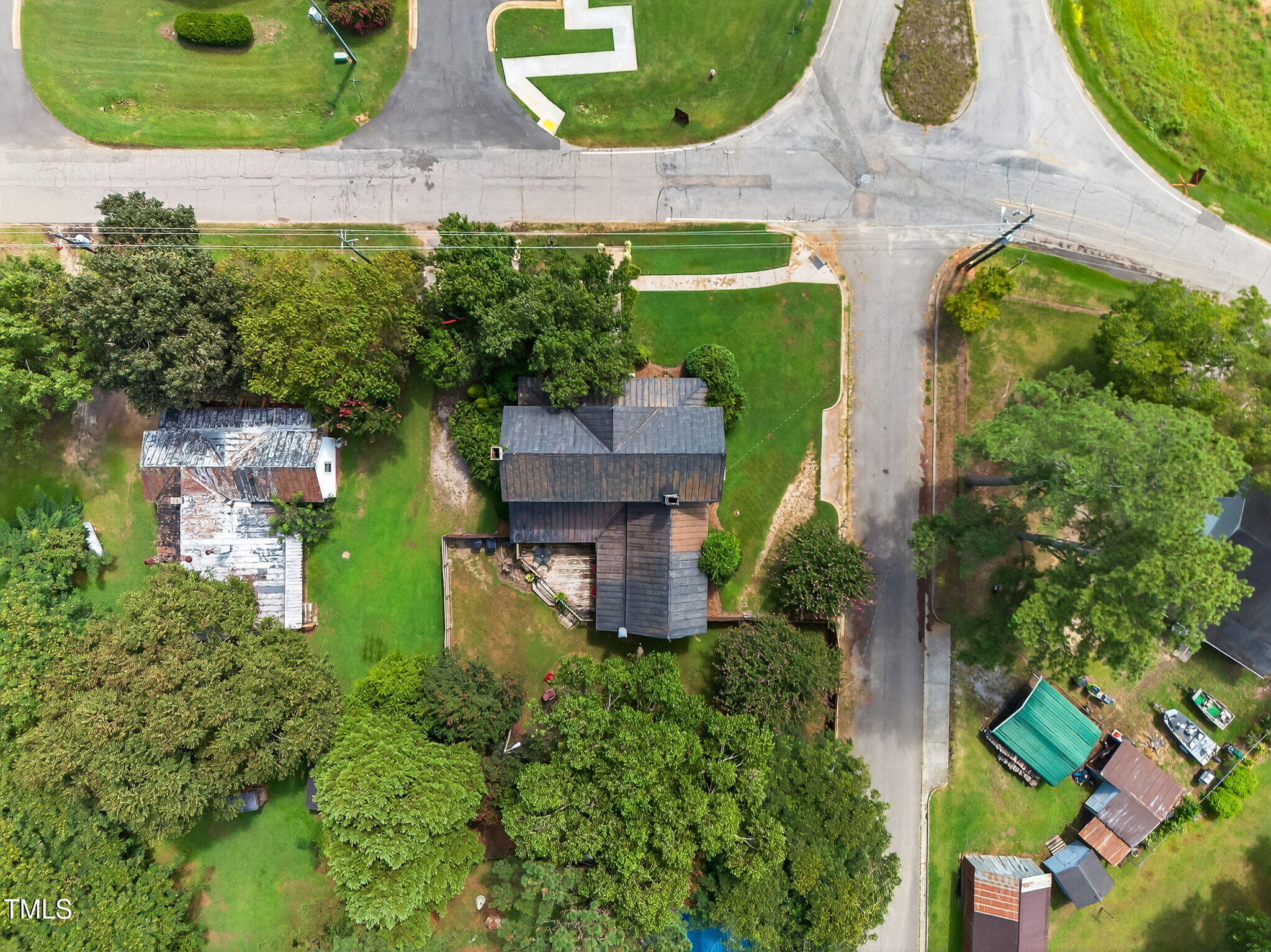 301 2nd Street Spring Hope, NC 27882 - Photo 49 of 49 an aerial view of a house with outdoor space