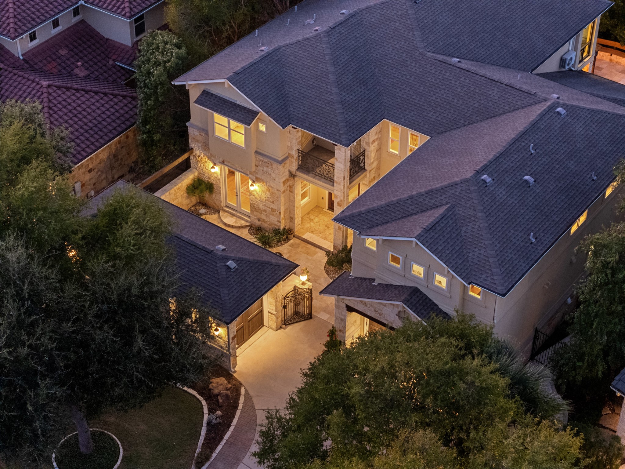 9308 Travertine Cove Austin, TX 78735 - Photo 2 of 40 a aerial view of a house