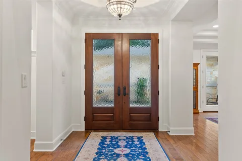 a view of a bathroom with a window