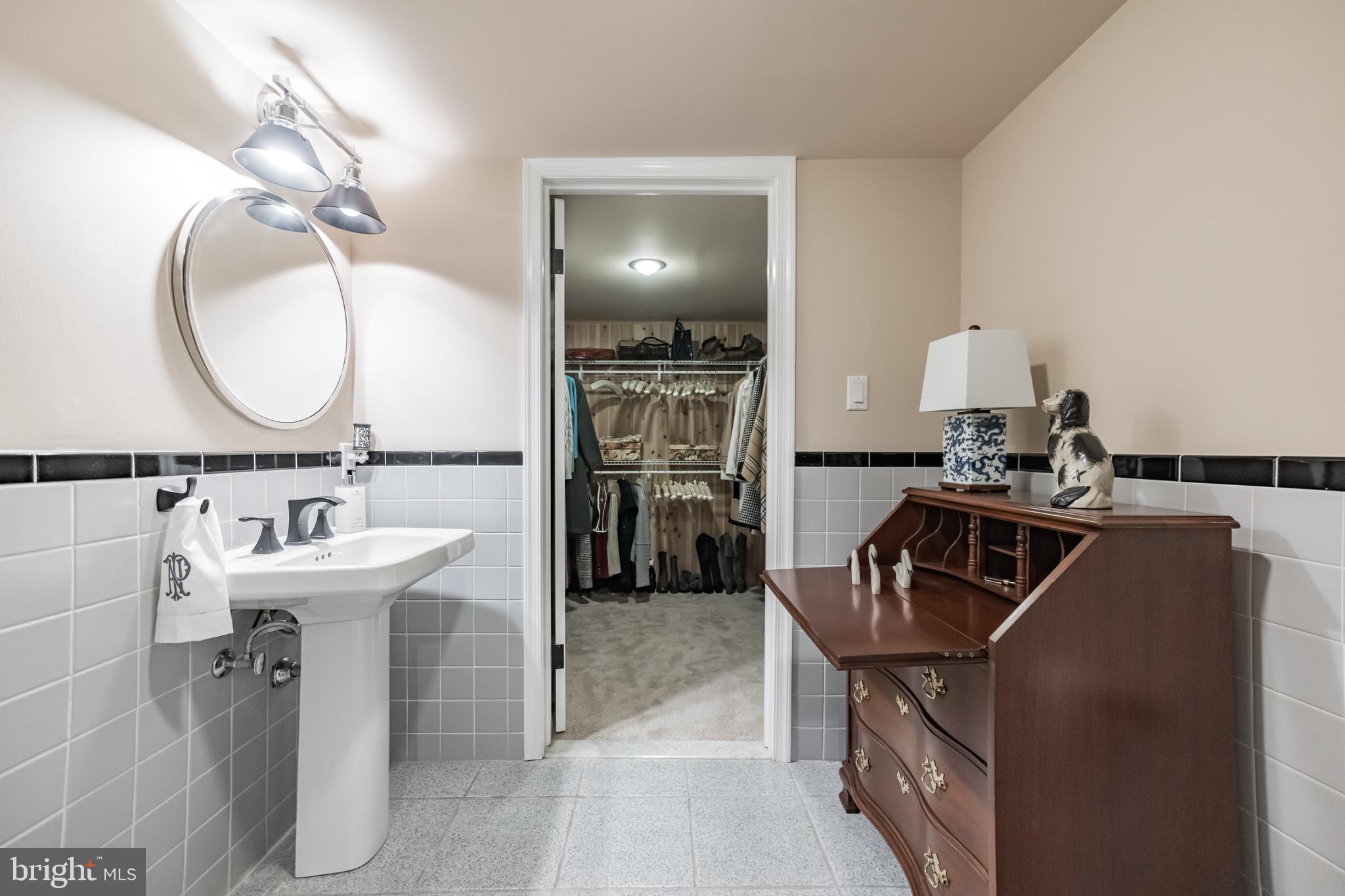 703 South Roberts Road Bryn Mawr, PA 19010 - Photo 20 of 30 Lower Level Powder Room with access to cedar close