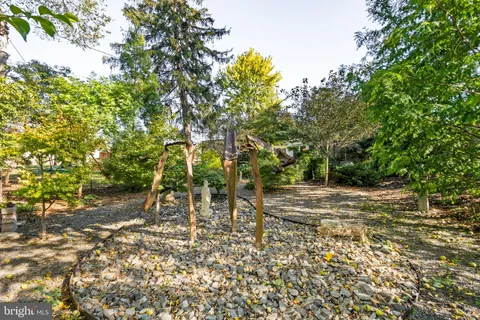 a view of a pathway both side of yard
