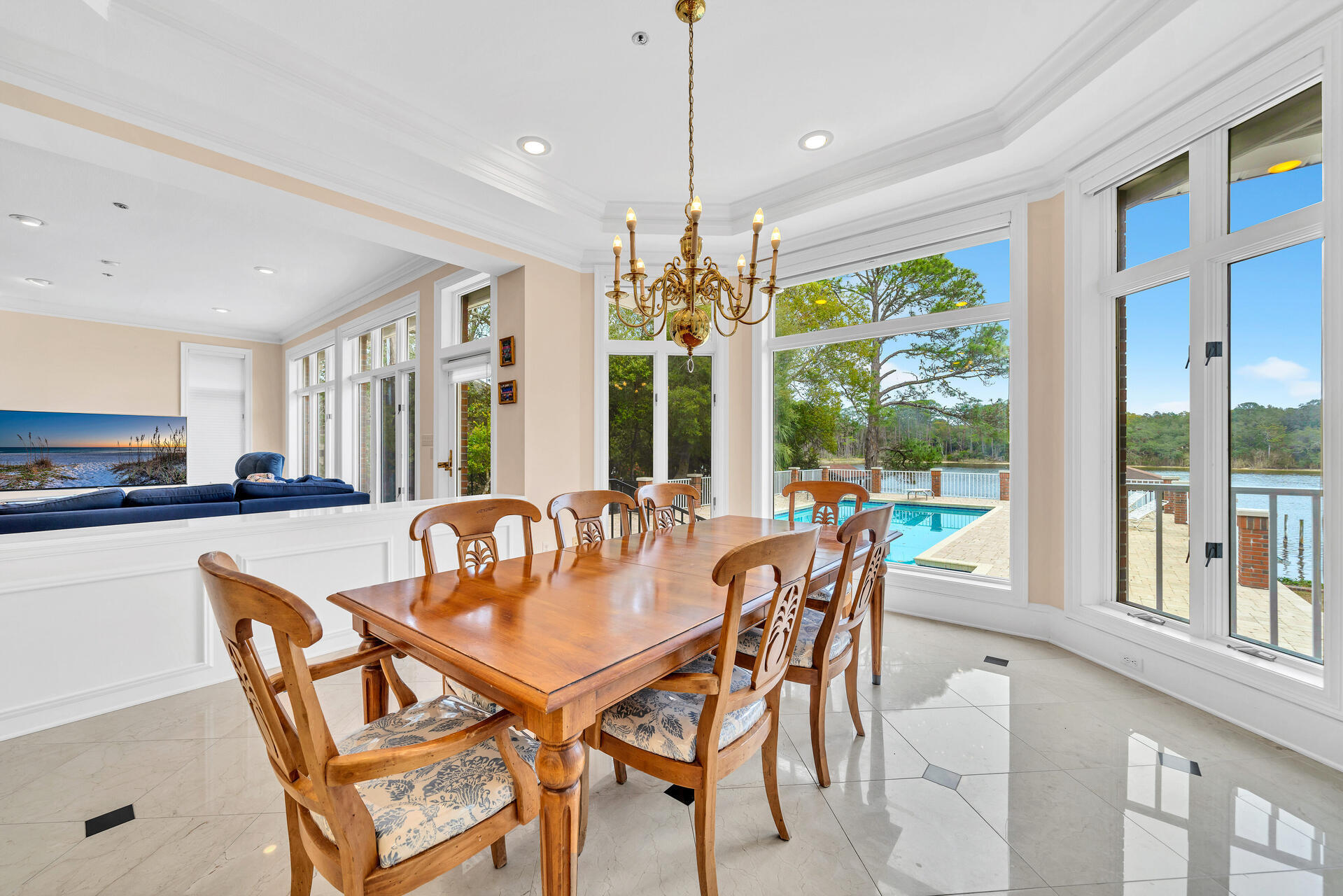 35 Poquito Road Shalimar, FL 32579 - Photo 18 of 87 a dining room with furniture a chandelier and pool table