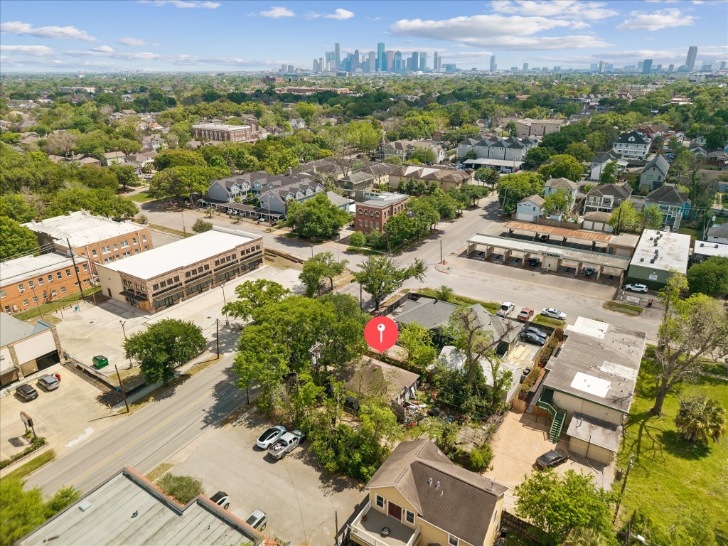 1707 Yale Street Houston, TX 77008 - Photo 6 of 6 an aerial view of residential houses with outdoor space and trees
