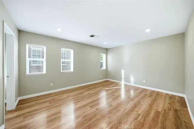 a view of small space with racks on the wall