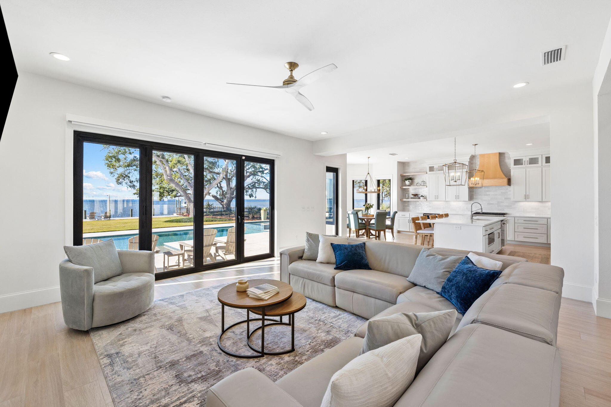 253 Driftwood Point Road Santa Rosa Beach, FL 32459 - Photo 15 of 109 a living room with furniture and a large window