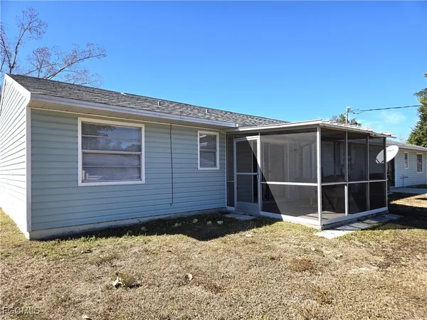 a view of a backyard of house