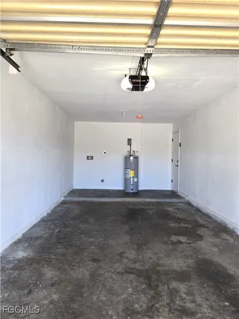 a view of a garage
