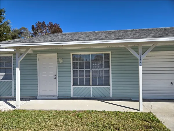 a front view of a house