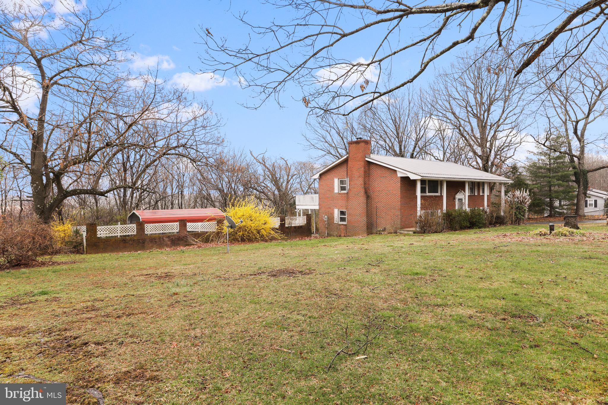 Front view with patio