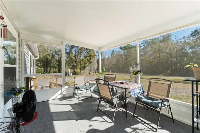 a outdoor space with furniture