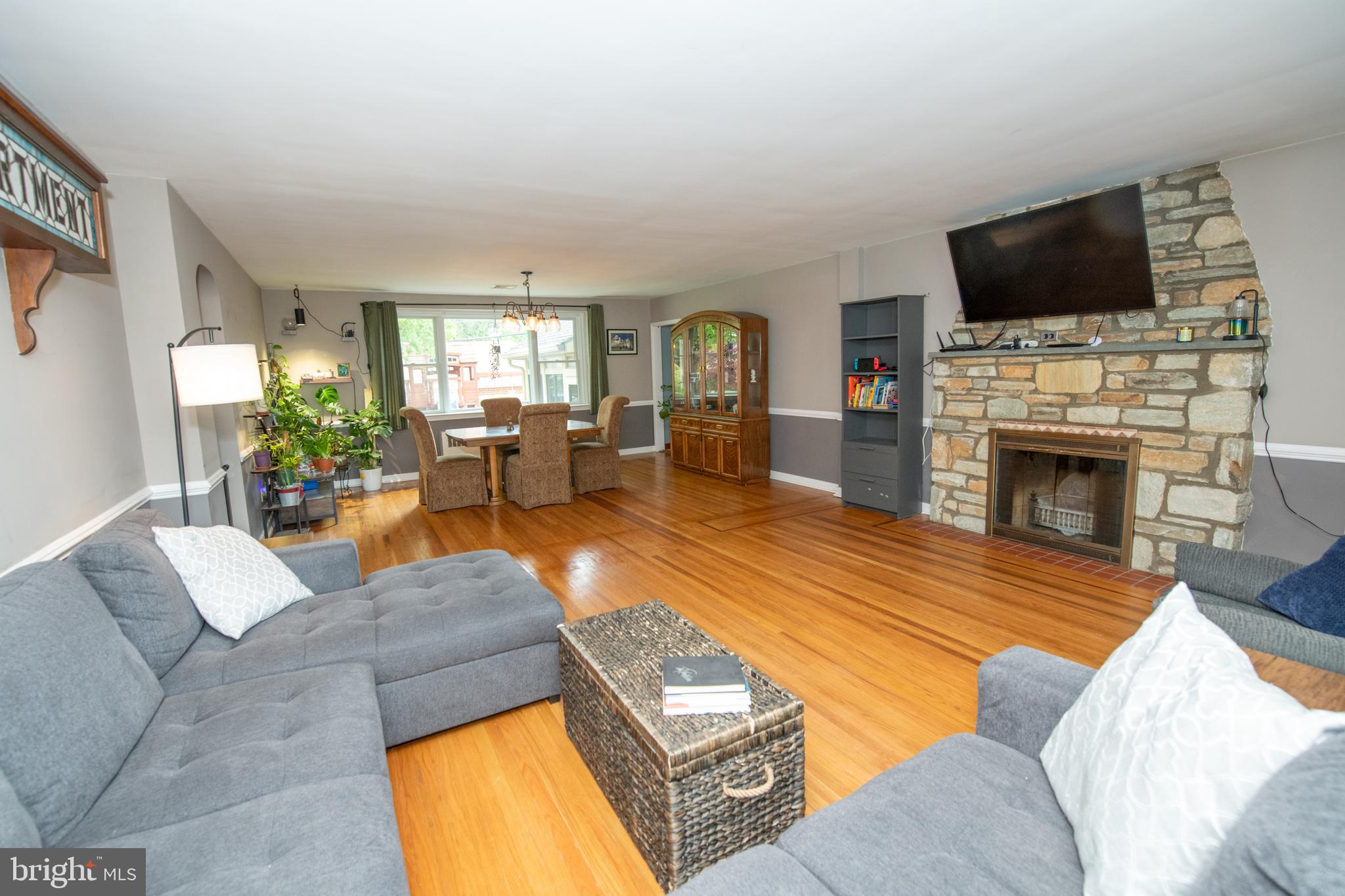 1259 Glenbrook Road Huntingdon Valley, PA 19006 - Photo 26 of 78 a living room with furniture fireplace and flat screen tv