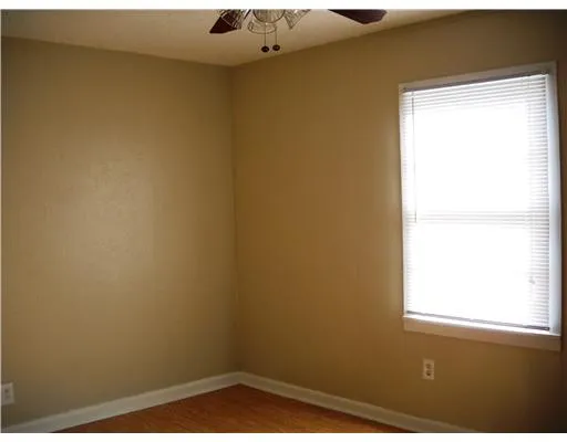 a view of a small space with a window