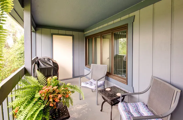 a living room filled with furniture and a potted plant