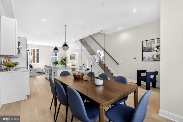 a view of a dining room and livingroom