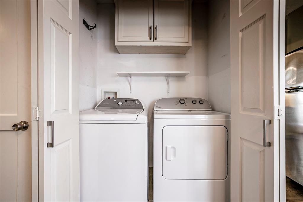 7410 Caillet Street Dallas, TX 75209 - Photo 15 of 25 a utility room with dryer and washer