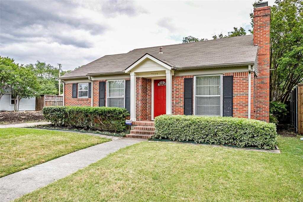 7410 Caillet Street Dallas, TX 75209 - Photo 2 of 25 a front view of a house with garden